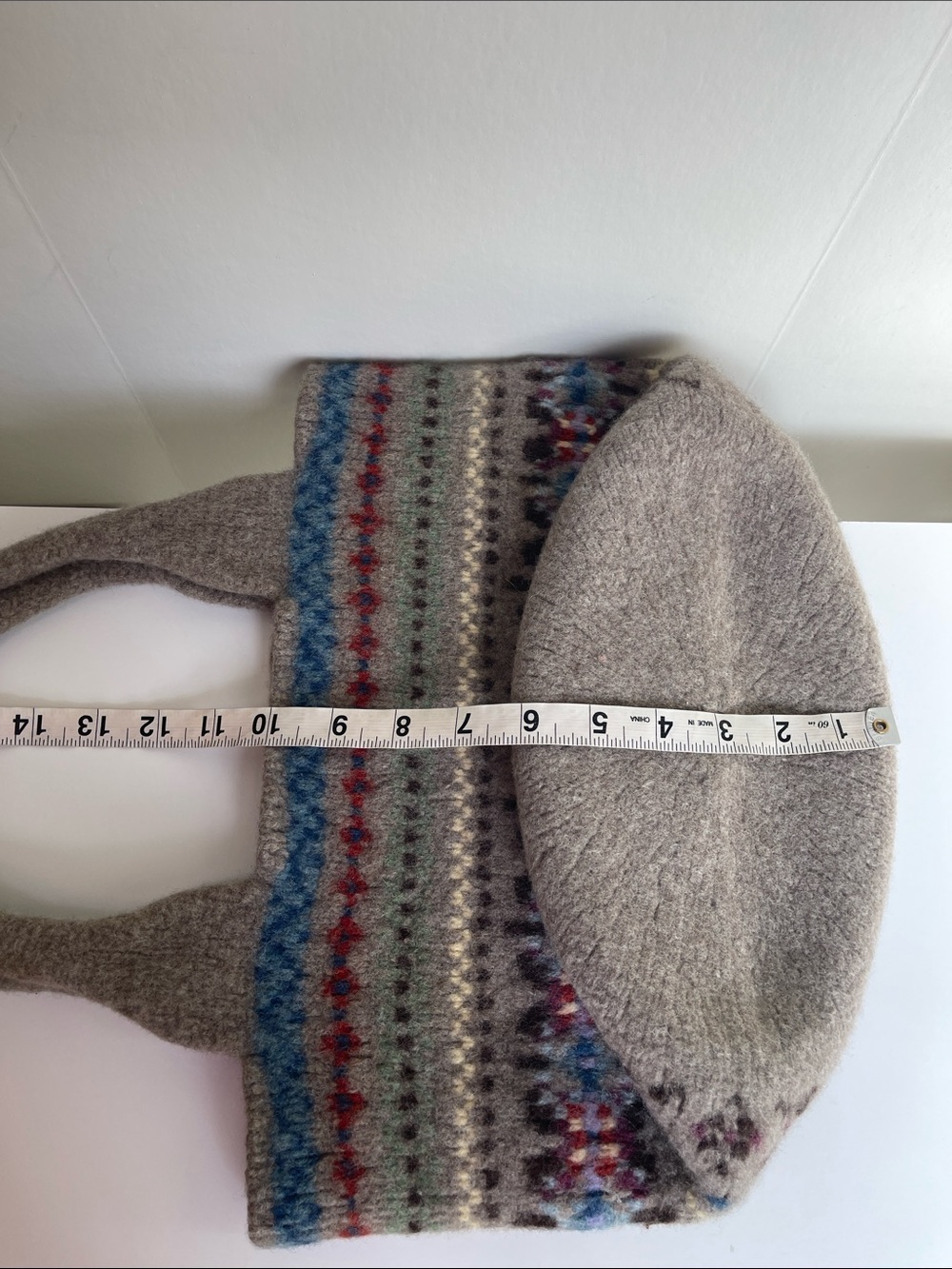 Rugby Ralph Lauren %100 Lamb Wool Classic Fair Isle Pattern Hand Knitted Bag - Picture 17 of 17